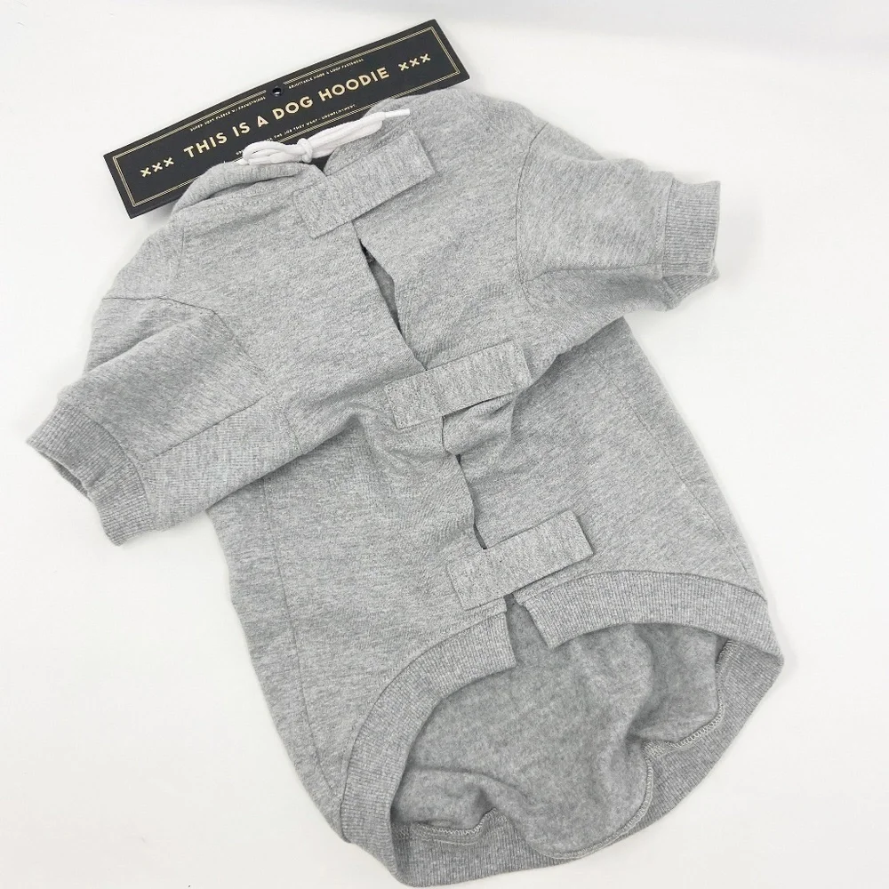 EASY TIGER | Graphic Dog Hoodie Grey Fleece Medium